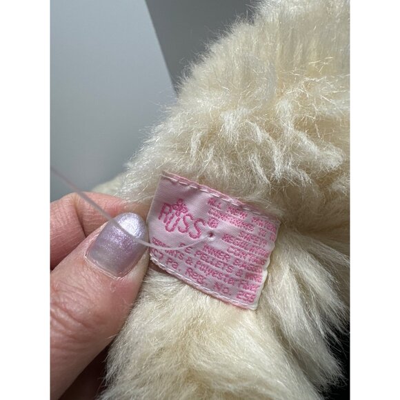 Vintage Russ "Magnolia" Plush Cream Bunny Rabbit With Bow - Picture 10 of 10